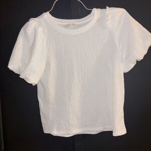 Hayden Girls Textured Cream Blouse